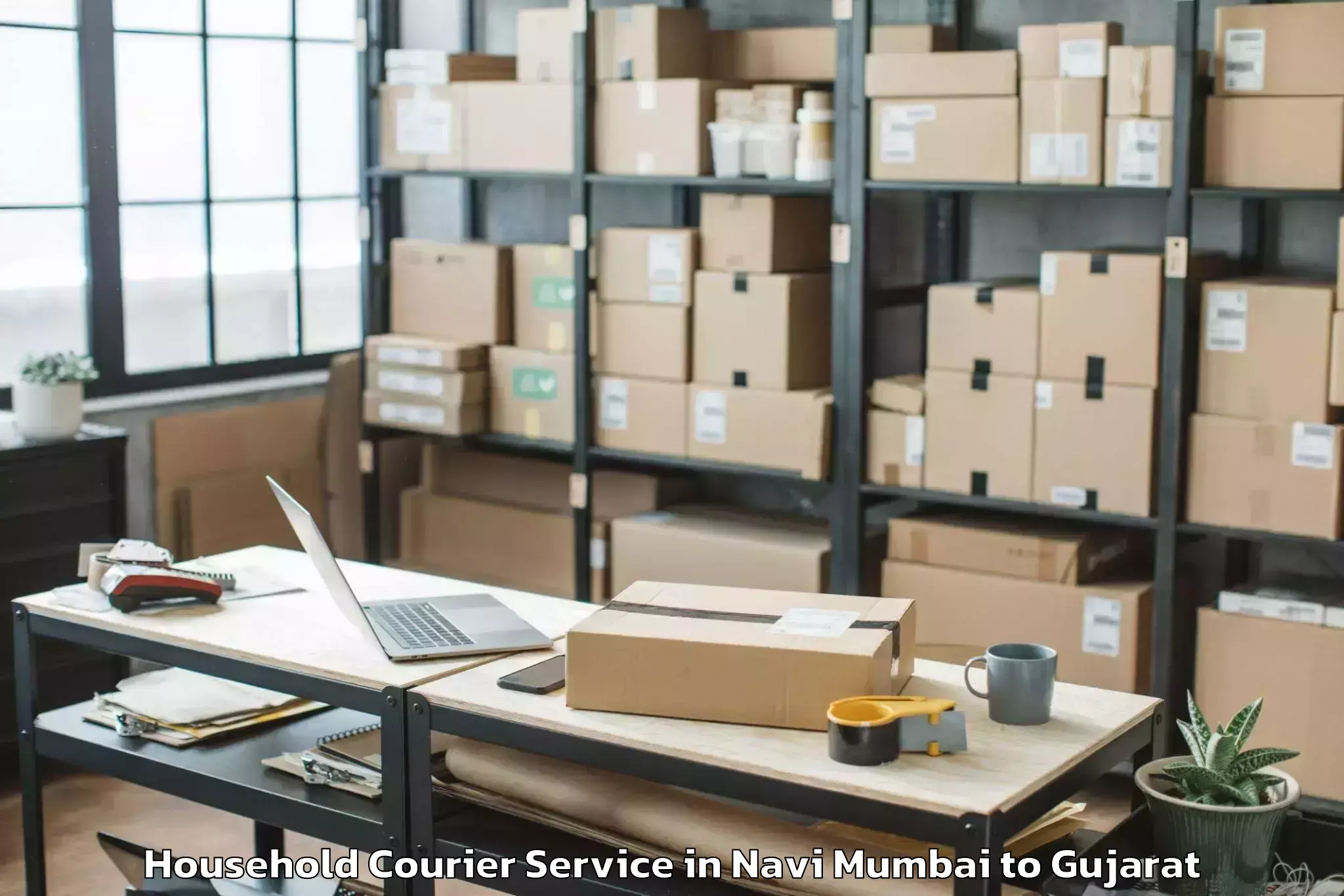 Navi Mumbai to Mahuva Household Courier Booking